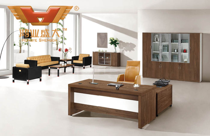 高檔品牌辦公家具 廠家直銷現代板式辦公桌HY-JT06